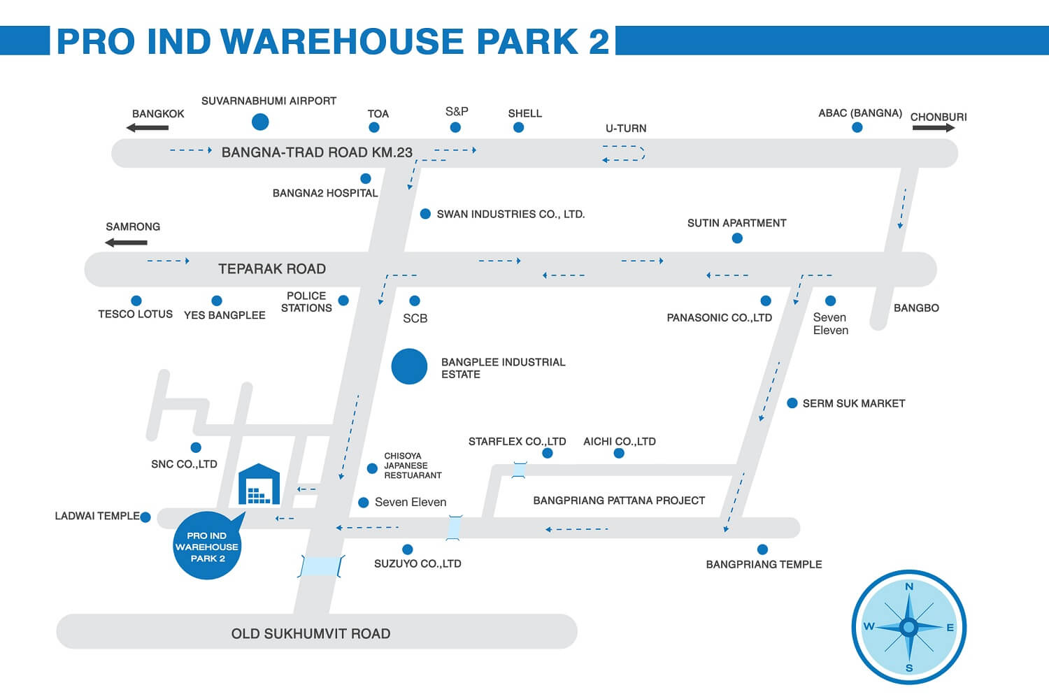 Pro Ind warehouse Park 2 Project Map
